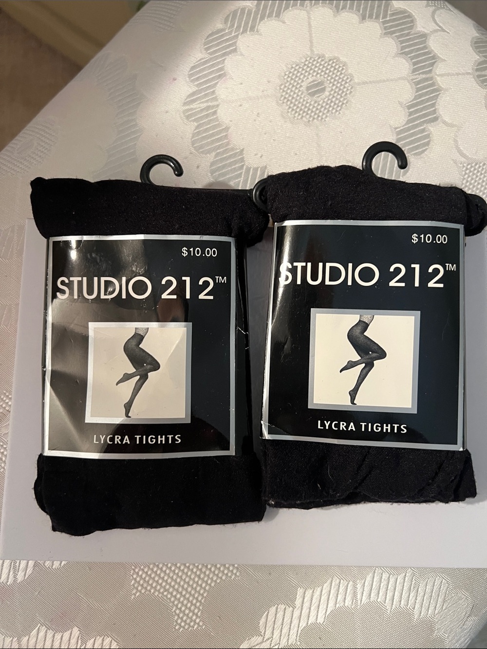 Studio 212 Women's Black Lycra Tights - 2 Pack